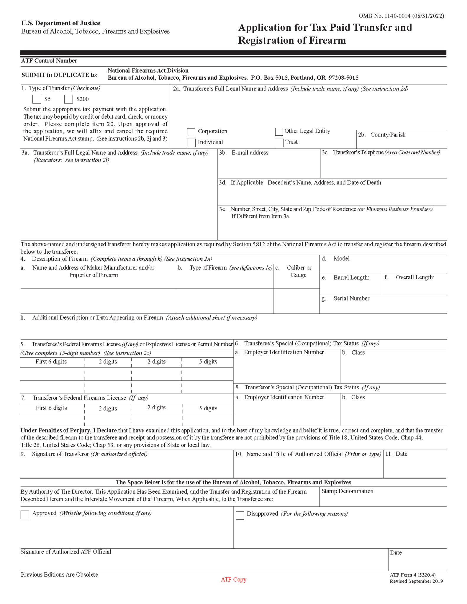 Atf Form 4 - Everything You Need To Know - Rocketffl