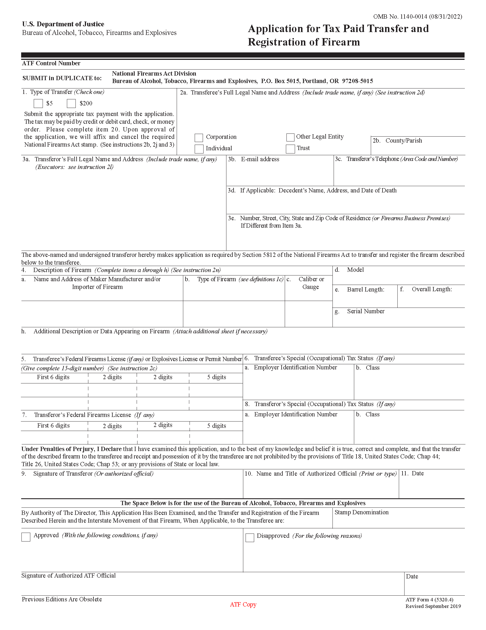 ATF Form 4 Everything You Need to Know RocketFFL